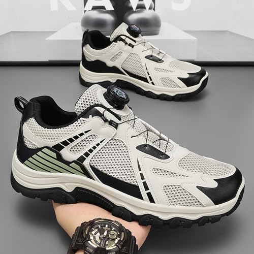 Summer Men's Mesh Knob Non Strap Breathable Sneakers Lightweight Running Shoes3