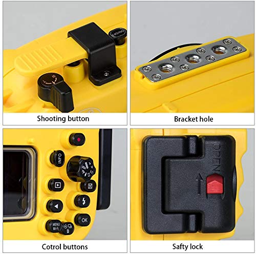 Amazon | Seafrogs 60m/195フィート 防水水中カメラハウジング