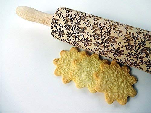 Embossing Rolling Pin Floral Wreath. Wooden Embossing Rolling Pin With Flowers. Floral Pattern. Mother's Day Gift. Gift For Girlfriend. Bridesmaid Gift. #TOP9