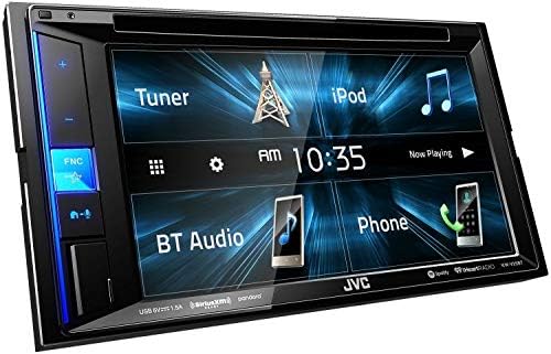 JVC KW-V25BT Double DIN in-Dash Bluetooth CD/DVD/AM/FM/Digital Media Car Stereo Receiver w/ 6.2" Touchscreen, Pandora, Spotify and iHeartRadio Control + HD Backup Camera