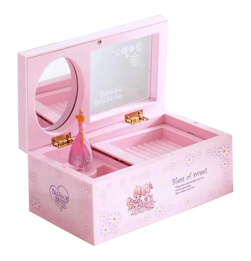 Batu Lee Ballerina Musical Jewellery Box with Dancing Girl, Jewel...