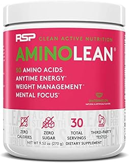 RSP AminoLean - All-in-One Pre Workout, Amino Energy, Weight Management Supplement with Amino