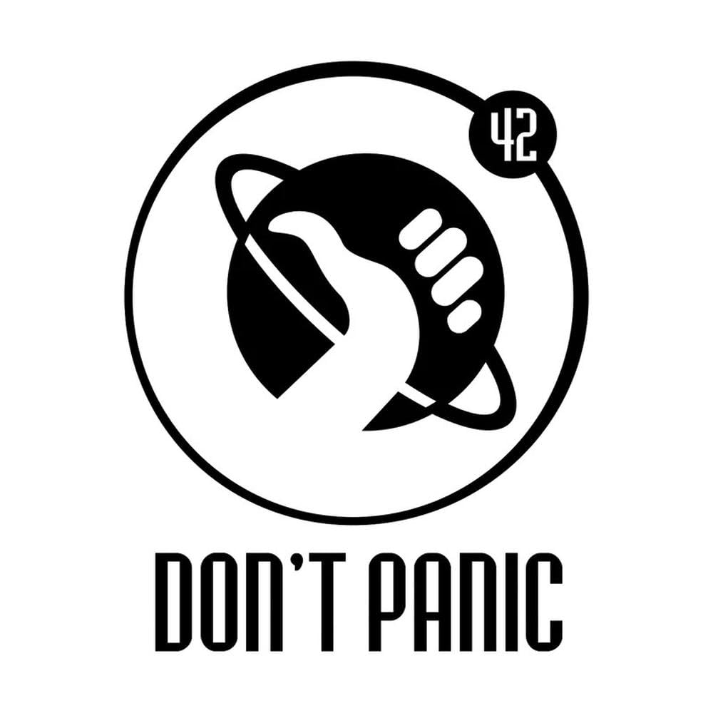 15x19 CM Vinyl Decal for Don't Panic Car Sticker Waterproof Auto Decors On Bumper Window Laptop(Black)