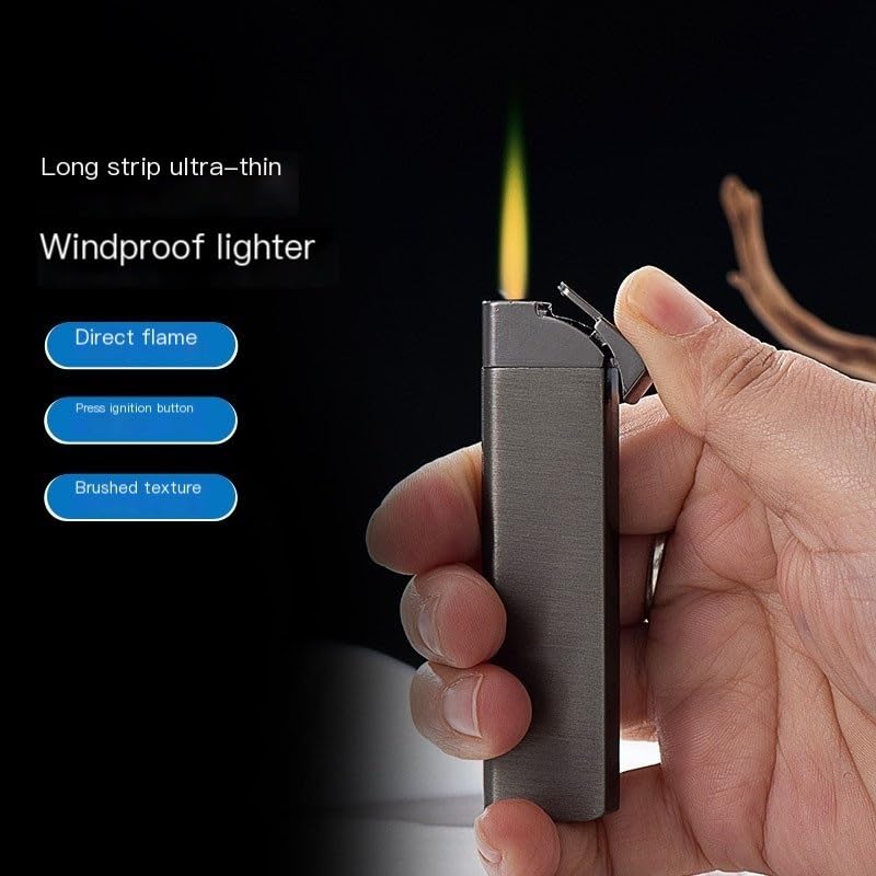 Encendedor Mini Ultrafino de Butano, Llama a Prueba de Viento 2pack miniatura 2