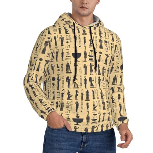 Hoodies For Men - Vintage Exotic Pattern Print Long Sleeve Casual Men'S Hoodies & Sweatshirts Pullover With Pocket