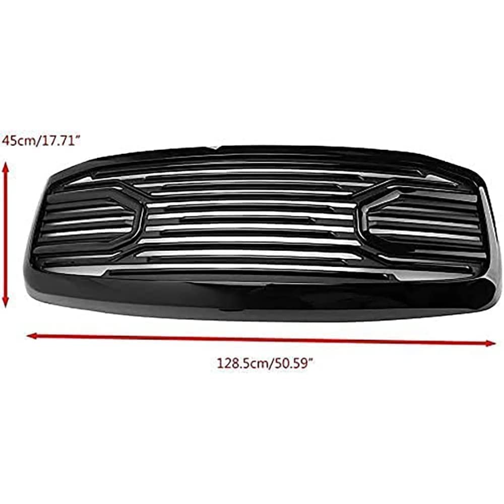 Griglia Anteriore Per Dodge Per Ram 1500 Cromo Argento Nero Lucido Griglia Anteriore Per Dodge Per Ram 1500 Cromo Argento Nero Lucido