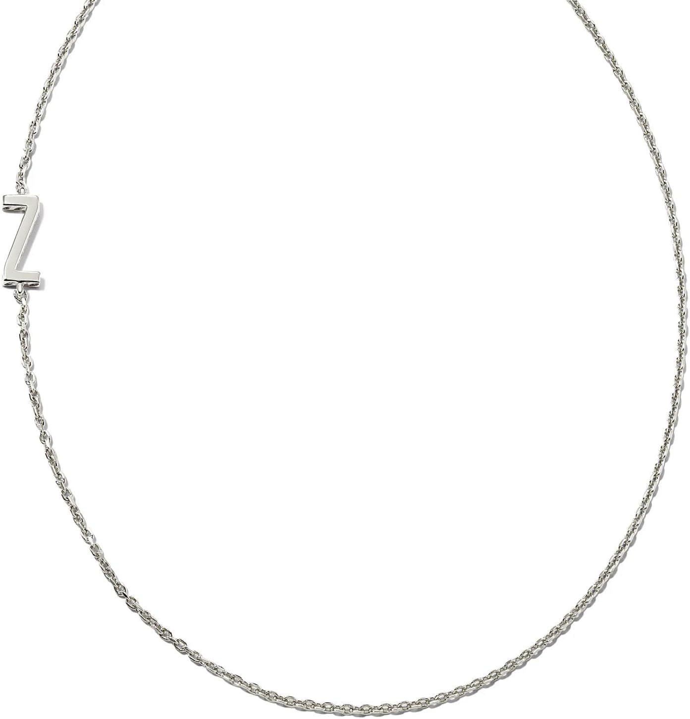 Kendra Scott Letter A-Z Inline Initial Necklace, Sterling Silver