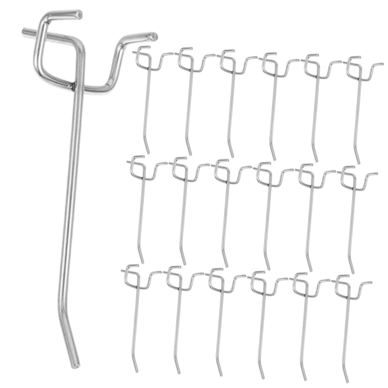 HEALLILY Tool Hooks for Pegboard 20 Pack Heavy Duty Iron Hooks Garage Organization Wall Storage