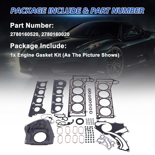 Image of 2780160520 Engine Overhaul Gasket Kit Fits for Benz W221 W166 M278 CLS500 Mercedes GLS550 S500 W221 W166 M278 4.6 4.7 V8 Replace OE 2780160520 2780160020