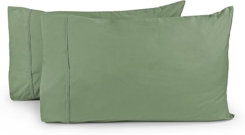 Miniatura 5 de Linenwalas Juego de sábanas de percal de algodón tamaño King, fuerte, transpirable, fresco y fresco de algodón de alta calidad, 4 piezas, 1