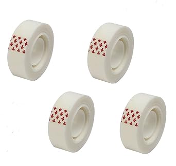 Amazon Brand Umi Set of 4 Invisible Tapes for Dispenser, Home, Office, School .Each Tape roll Dimension -18mm x 33 meters