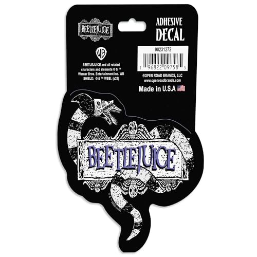 Image of Beetlejuice Spooky Adhesive Vinyl Decal - Vintage Beetlejuice Sticker for Car, Water Bottle or Laptop