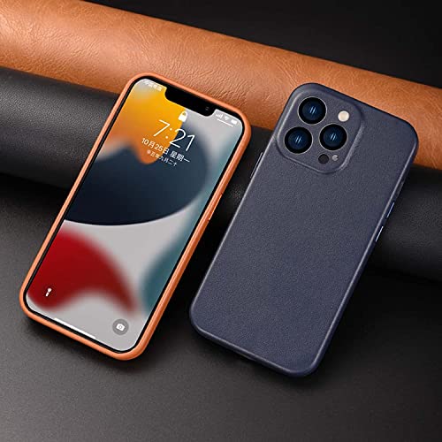 Coque en cuir iPhone 13 marron étui chic en microfibre - 4