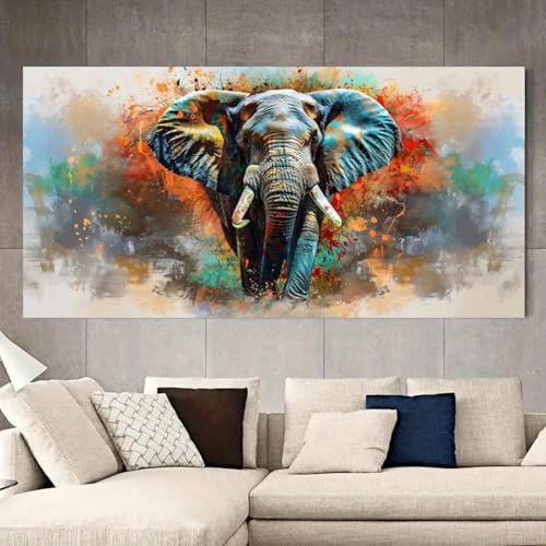 Affiches aquarelles éléphants pour célébrer la famille au salon