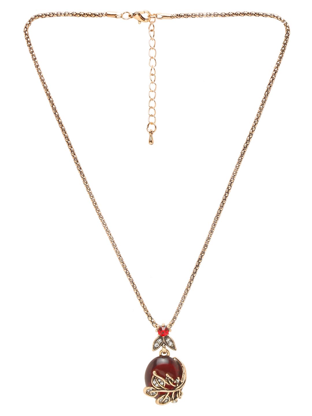 Plated Necklace Jewellery Set with Earrings and Ring