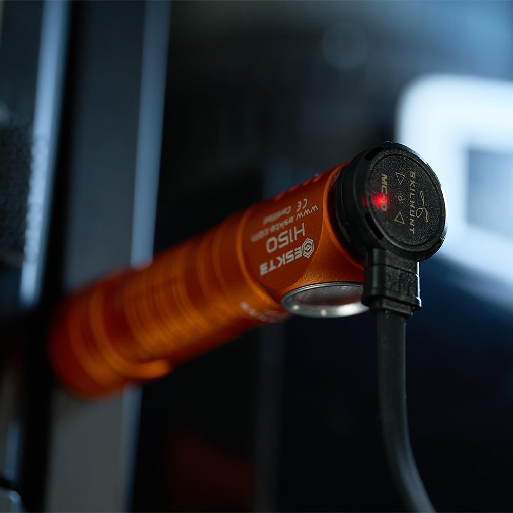 H150 EDC tragbare kompakte USB-Magnet-Ladung LED wiederaufladbare Stirnlampe Taschenlampe für Camping Laufen Wandern (schwarz, neutralweiß 519A hoher CRI)