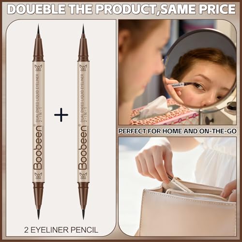 Delineador líquido para cejas Boobeen 2 piezas miniatura 4