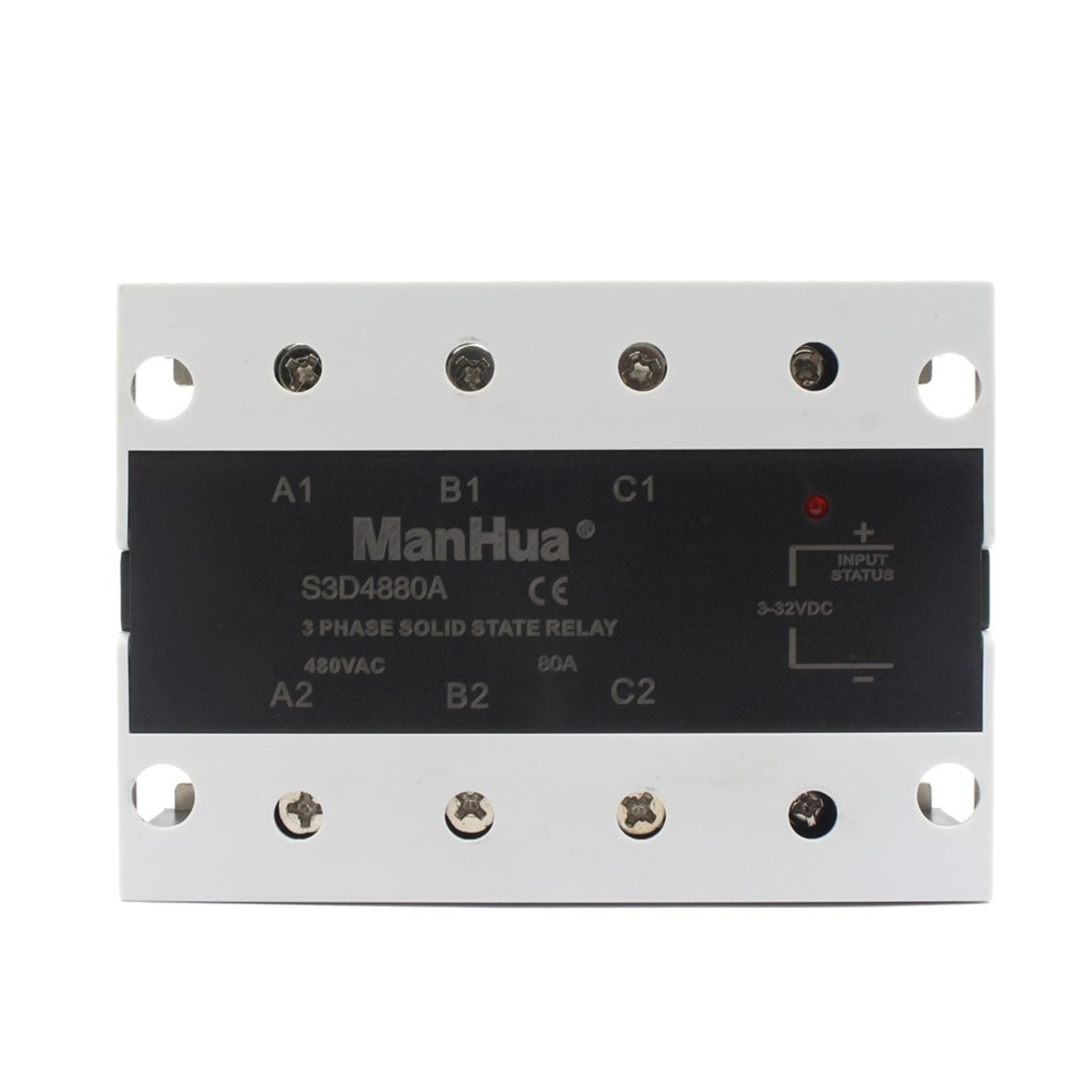 WEUSANXPL SSR DC-AC 80A/100A/120A Three Phase Solid State Relay 480VAC 3-32VDC