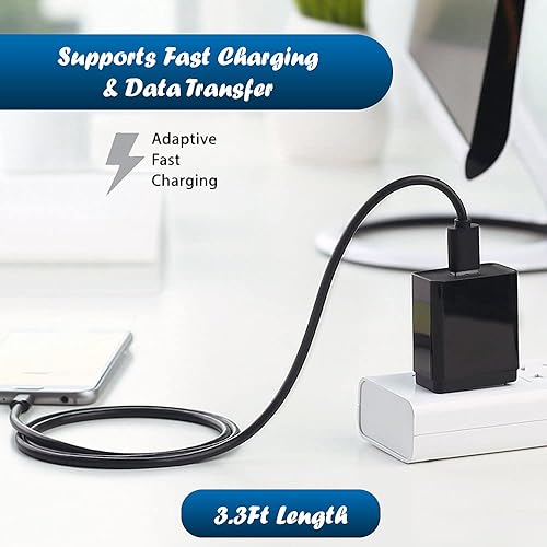 Miniatura 3 de Paquete de 12 cables micro USB a granel  1 M3.3 pies de carga, sincronización de datos rápida micro USB a USB A cable para Samsung Galaxy S7 S6 Edge