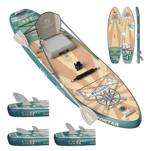 iTAOSTAR J07DP 35' Extra Wide Stand Up Paddle Board, More Balance Inflatable Paddle Board with...