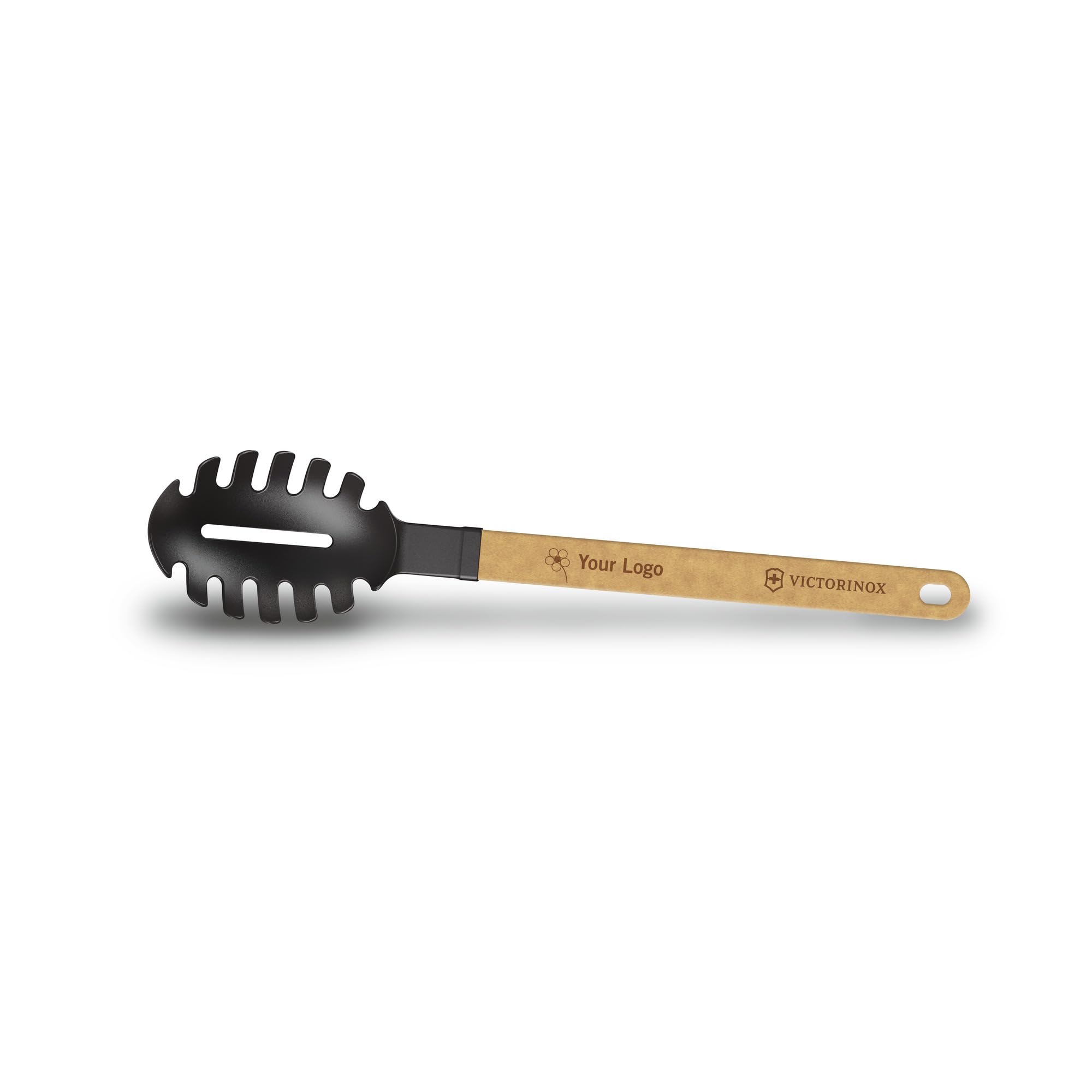 Victorinox Gourmet Series 7.6208 Pelle à pâtes, ustensile de cuisine (35 cm), marron clair, poignée composite en papier avec tête en nylon, 7.6208 | Pelle à spaghetti