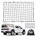 Cargo Net MICTUNING 5x7 Feet Heavy Duty Truck Bed Bungee Nets Stretches to 10x14 Feet with 16pcs D Shape Aluminum Carabiners Universal for Pickup Truck SUV Trailer Boat RV