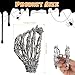Skeleton Hand Metal Hair Claw Clips Gothic Hair Barrette Skull Hands Hair Jaw Clamps Fashion Funny Decorations Halloween Cosplay Hair Styling Accessories for Women Girls Thick and Thin Hair (Black)