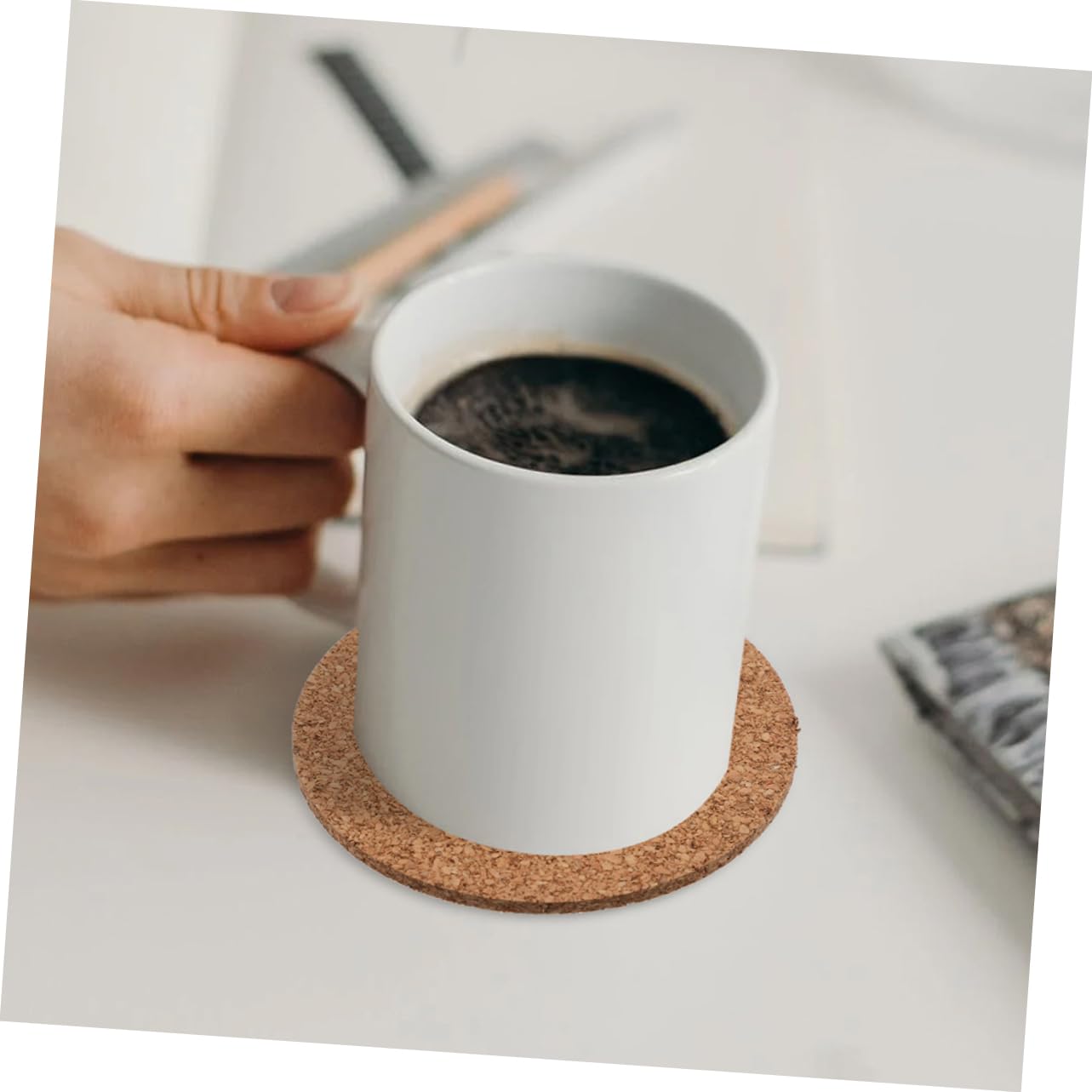 50stücke Runde Korkuntersetzer Kaffee Tasse Matte Hitzebeständige Kork Coaster Tisch Pad Für Getränke Und Tassen