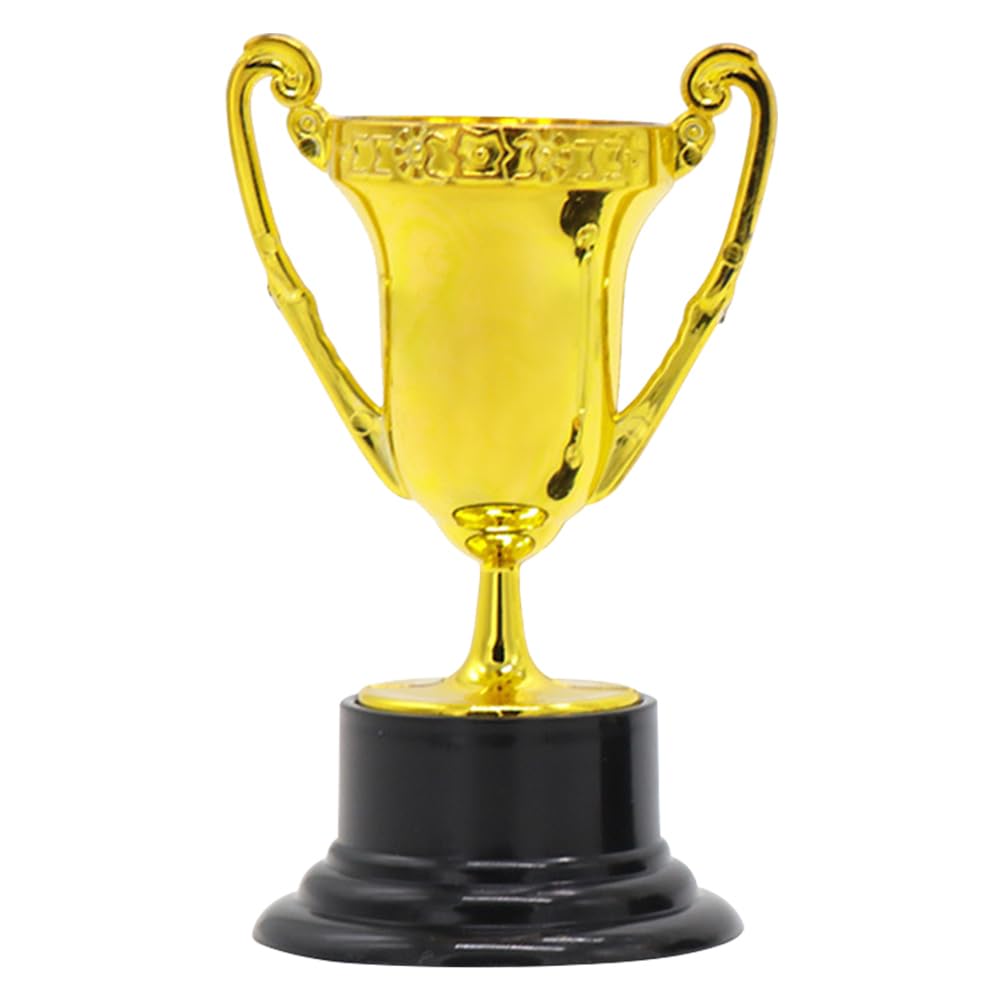 1 mini trofeo sfuso per bambini, oro premio trofeo tazze di plastica oro piccole tazze trofeo premio d'oro coppa per premi puntelli competizioni sportive per bomboniere riempitivi sacchetti