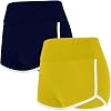 High Waisted Workout Shorts Women Pack of 2 Plus Size Booty Shorts Casual Gym Running Yoga Shorts with Pockets