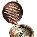 SFdizayn Personalized Brass Compass – Custom Engraved Pocket Compass for Men – Graduation, Anniversary, Birthday, or Father’s Day Keepsake for Husband, Dad, Son, or Boyfriend