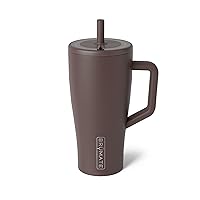 Vista 26 de BrüMate Era Vaso térmico con asa y pajilla, 40 onzas, 100% a prueba de fugas, con tapa, hecho de acero inoxidable, base apta para portavasos, moca