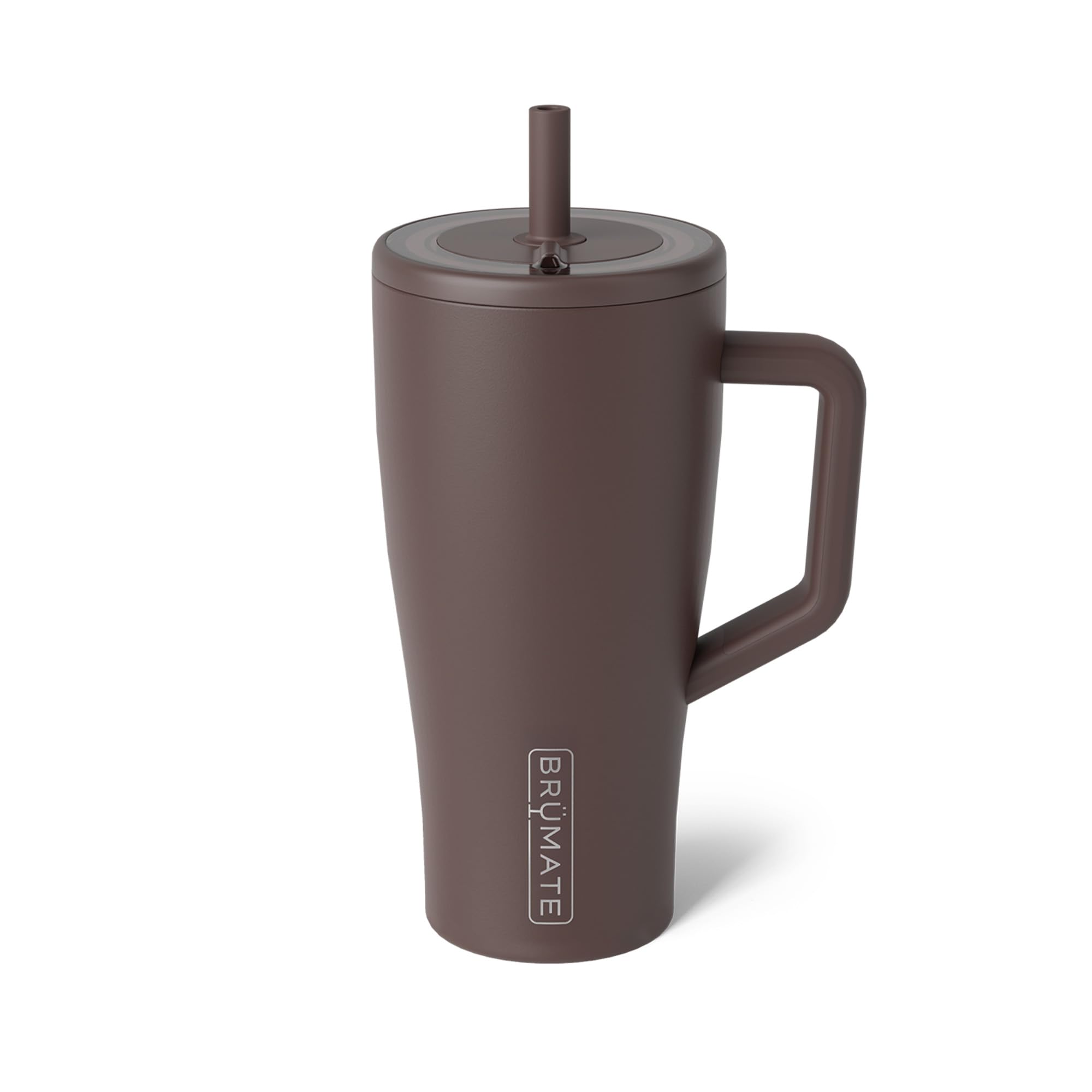 BrüMate Era 30 oz Tumbler with Handle & Straw | 100% Leakproof Insulated Water Bottle Tumbler with Lid & Flexible SoftSip Straw | Made of Stainless Steel | Cup Holder Friendly | 30oz (Java)