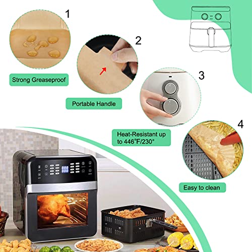 YQL Square Airfryer Liners 7.9inch, Disposable Air Fryer Accessories for Single Basket 5L-7.5L - Image 3