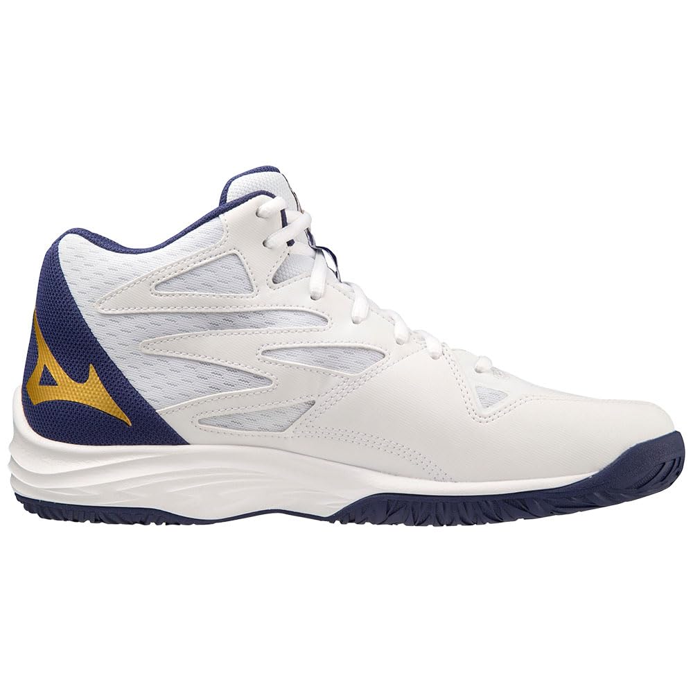 Mizuno Unisex Thunder Blade Z Mid Volleyball, Weiß Blueribbon Mp Gold, 48.5 EU