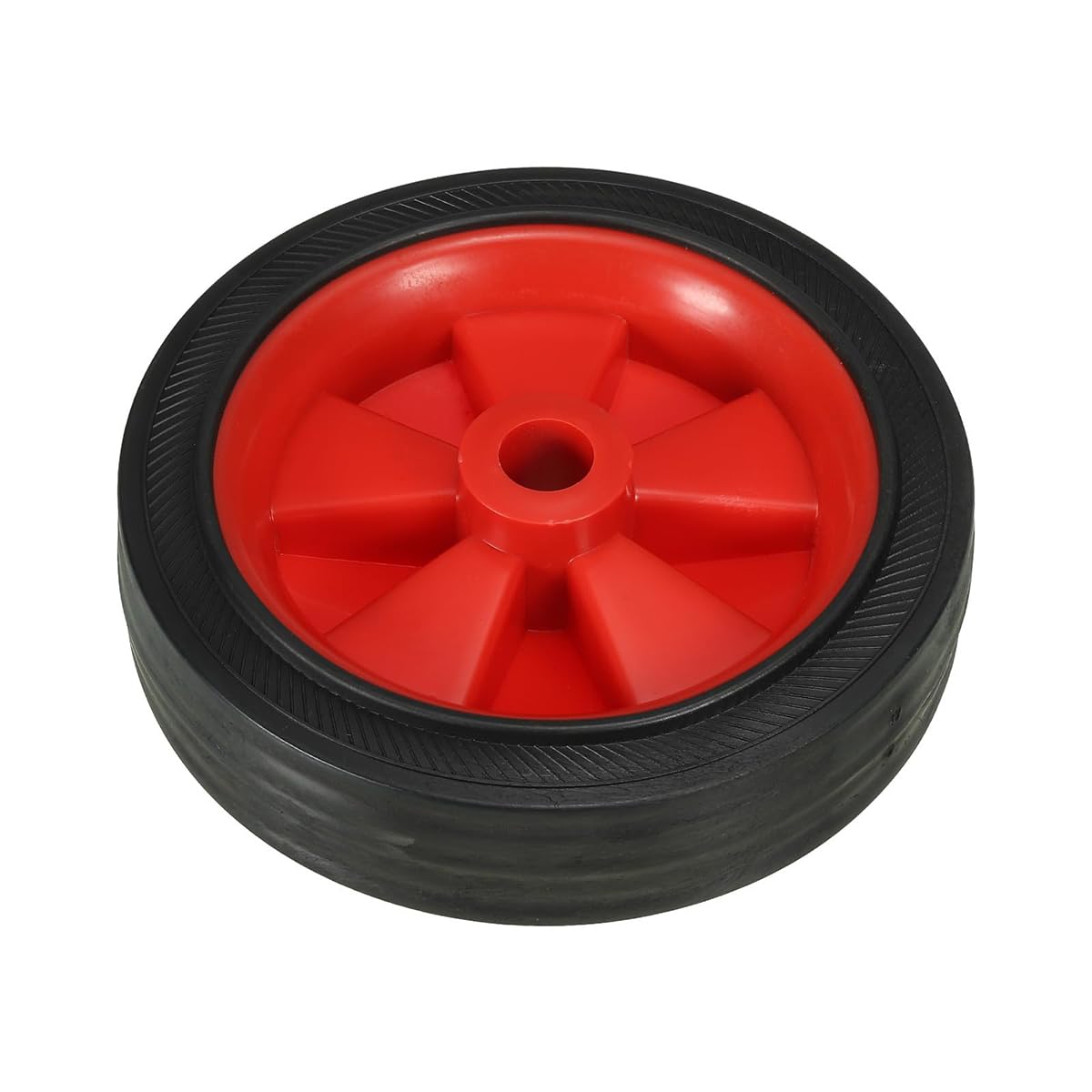 Ludom Ruedas de compresor de aire de 6", 2 piezas de repuesto universales con orificio de 13 mm de diámetro para facilitar la movilidad, color rojo