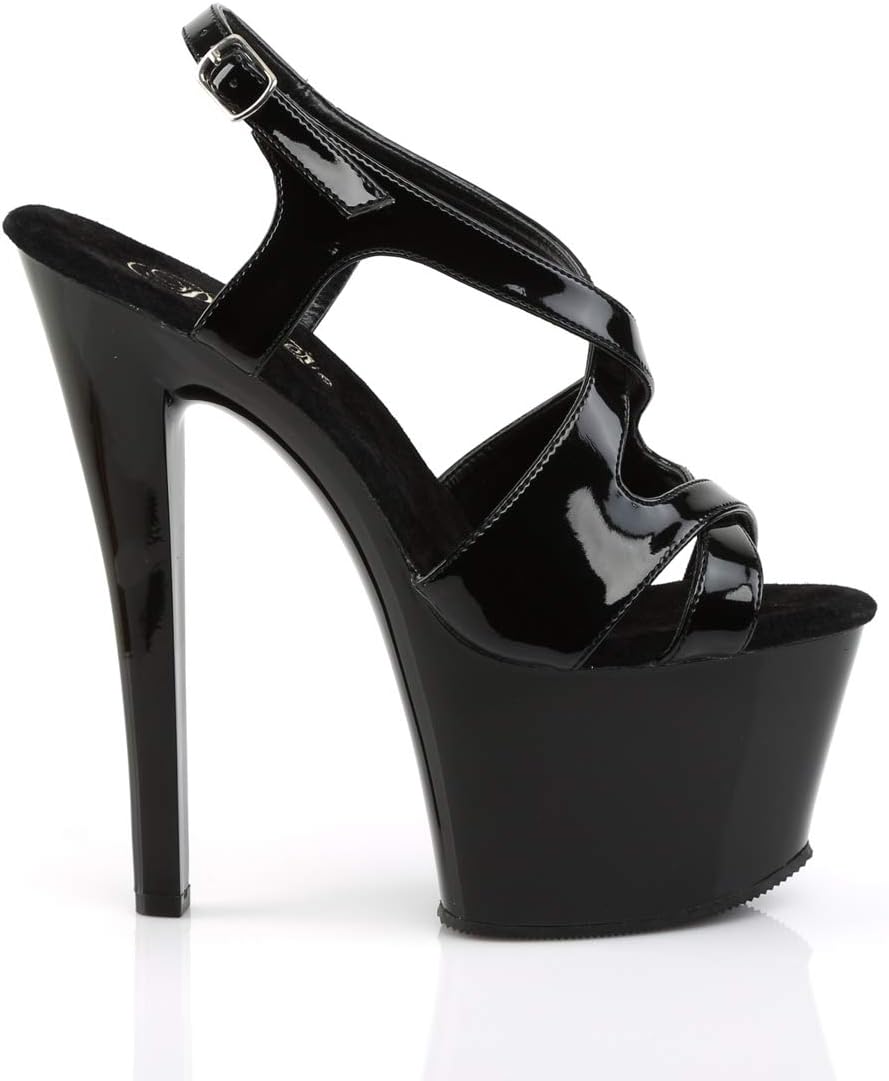 Pleaser ブラック プラットフォームサンダル　厚底サンダル スタイルブロック STYLEBLOCK ぷっくり厚底サンダル （ブラック
