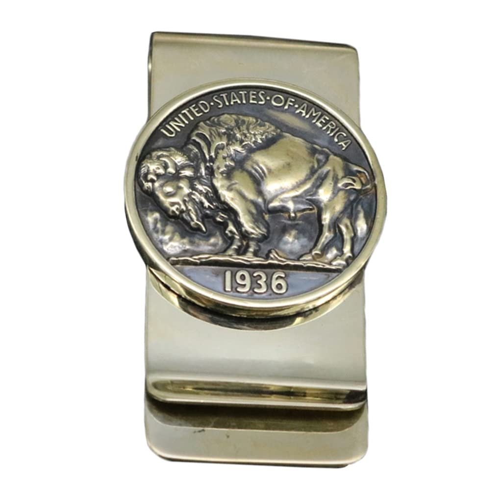 その他 Money crip Metal Money Clip, Brass Yak Coin Moneyclip, Retro Money