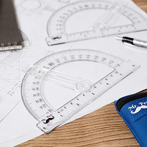 mr pen- protractor 6 inches protractor with swing arm pack of 3