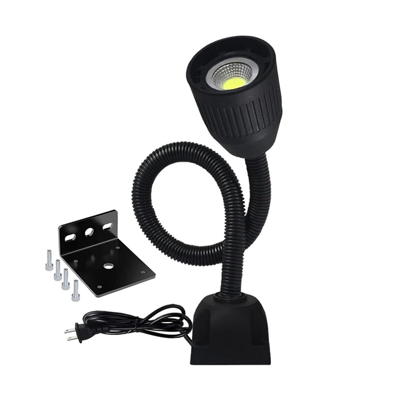 Tokarka światło robocze, elastyczna, długość 40 cm, lampa robocza typu łabędzia szyja, 3 W, 35 W, 24 V, 110-220 V, lampa LED do obrabiarki CNC (UE, 5 W)
