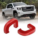 TECHPICCO Tow Hook Covers Fit for GMC Sierra 1500 2019-2025 Vertical Tow Hooks, Hitch Cover Front Customized Car Tow Hooks Compatible with GMC Sierra 1500 Accessories 2019-2025|Upgrade (Red)