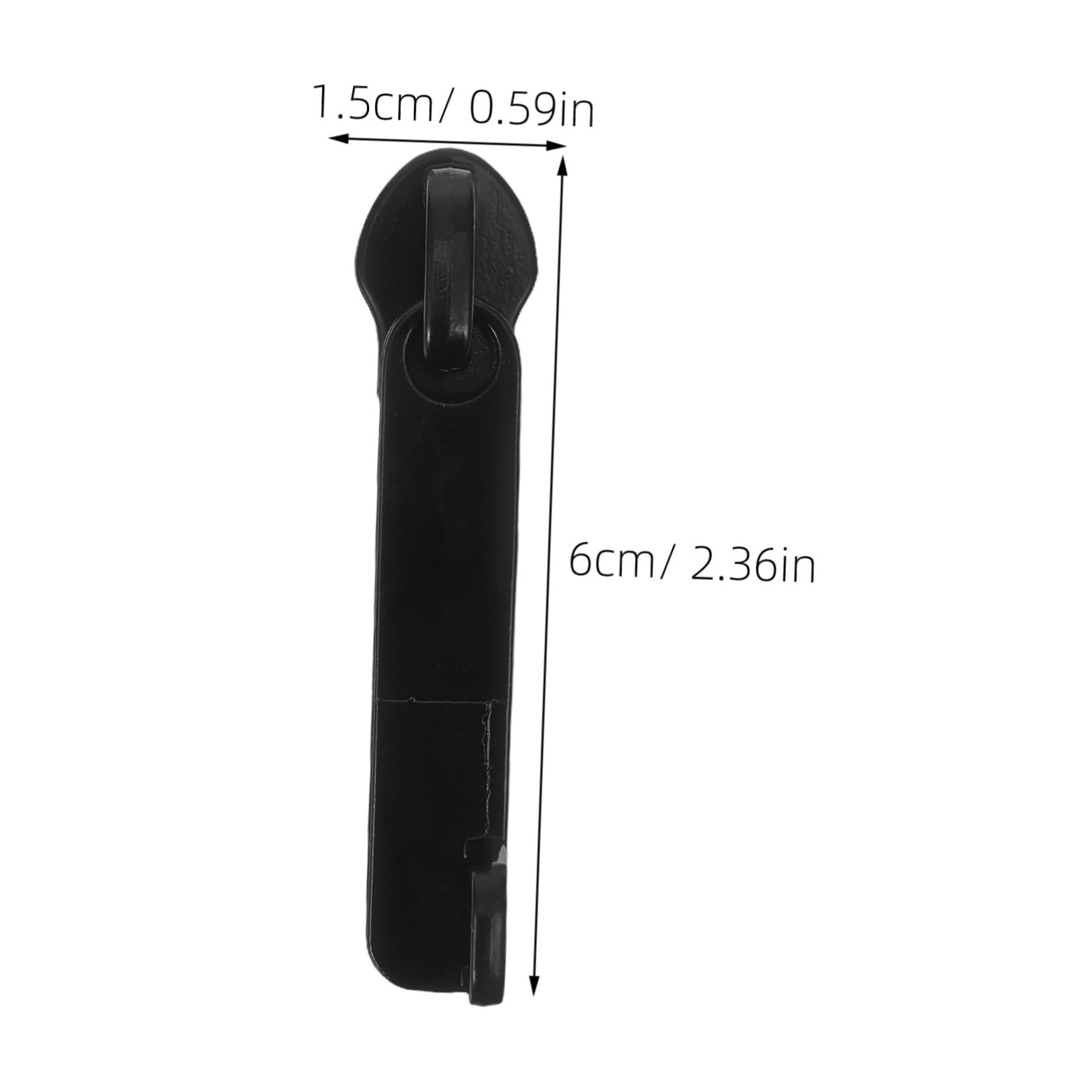 WOONEKY 100 Piezas Tiradores de Cremallera Reemplazo Doble Metal Antiexplosión para Maletas y Mochilas Tirador Bloqueable para Reparación de Equipaje Negro