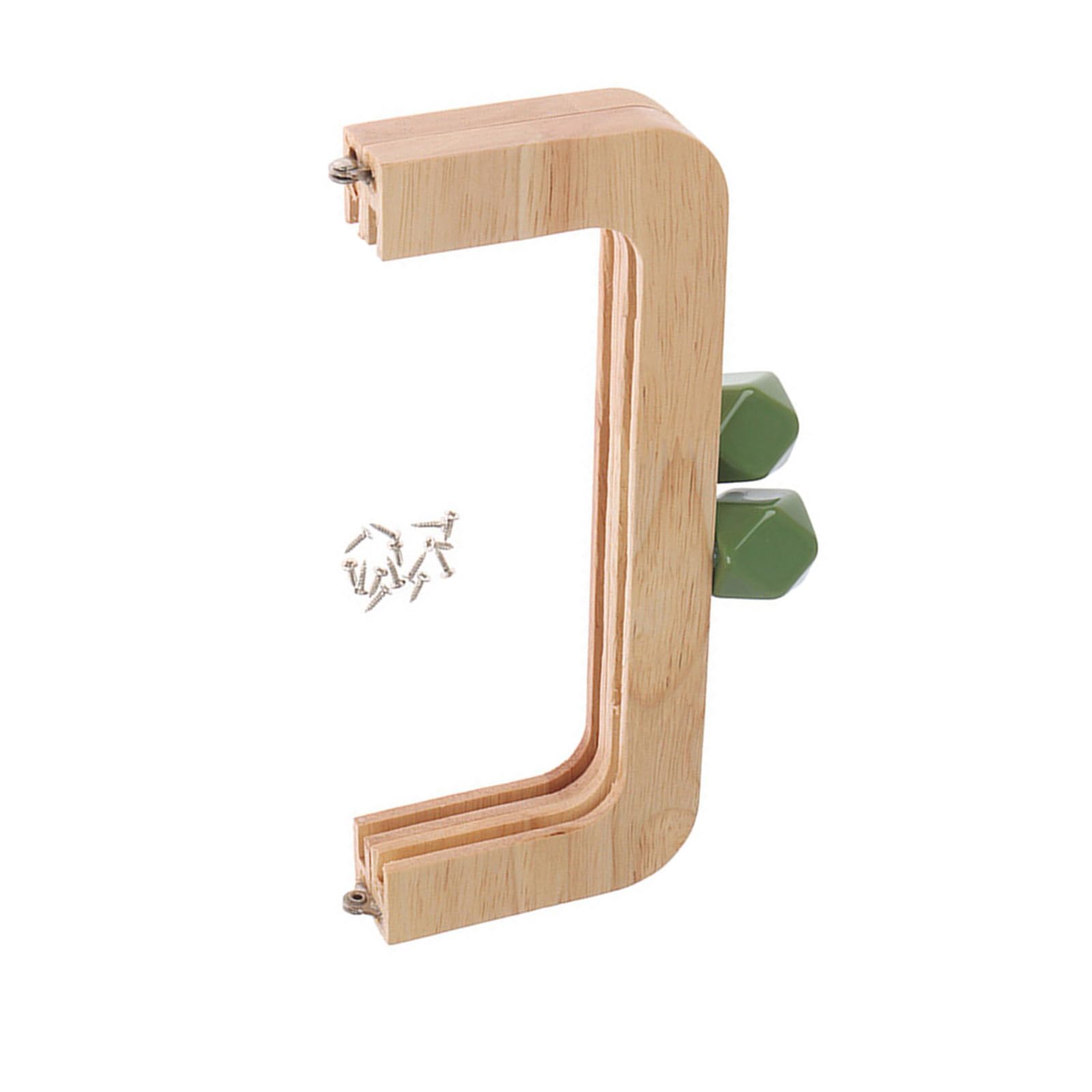 Cornice in legno per borsa, con chiusura a bacio, per borse e portafogli fai da te