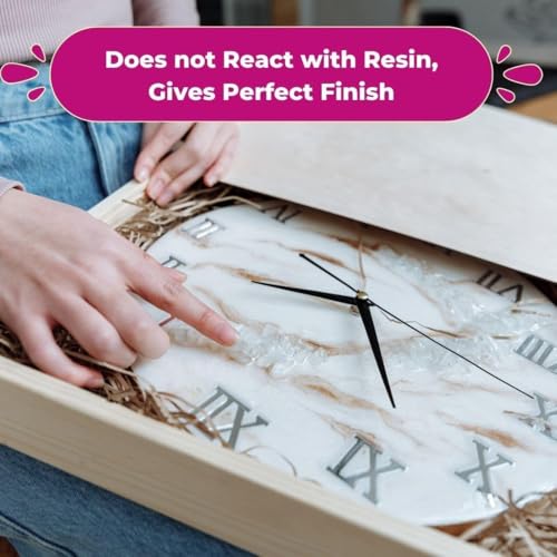 Image of Clock Mould, 12 inch Round Resin Mould with Roman Numerals, Transparent Silicone, Handmade Crafts Set for Beginners (12 inch)