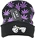 Marijuana Beanie-Hat Weed-Knit Winter-Hat - Hands Letter Kush Weed Skully Hat for Women Men