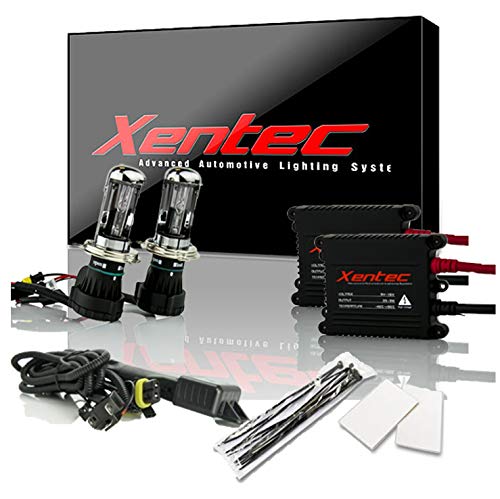 Xentec H4 (HB2) Hi/lo Telescopic bixenon 5000K HID xenon bulb x 1 pair bundle with 35W Digital Slim Ballast x 2 (Ivory White)