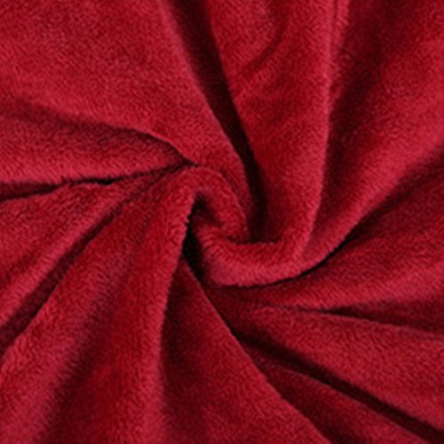 Plush Blanket Bedding Sofa Cover Furry Fuzzy Fur Warm Throw Quilt Cozy Couch Blanket For Winter (63"X 79", Wine Maroon) #TOP4