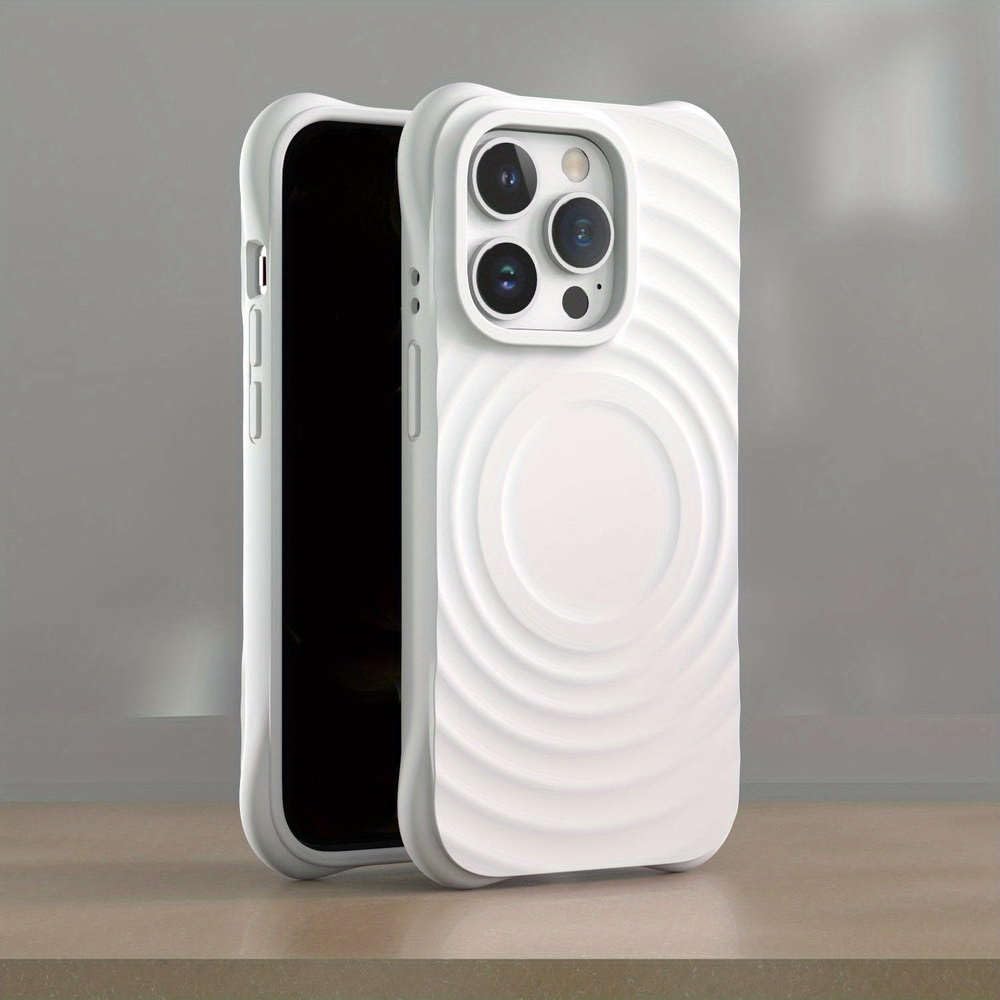 Funda de Silicona magnética para iPhone 11, 13, 12, 14, 16 Pro, 16 Pro, 15 Pro MAX, con protección de Carga inalámbrica, Color Negro 01, para iPhone 14 Pro