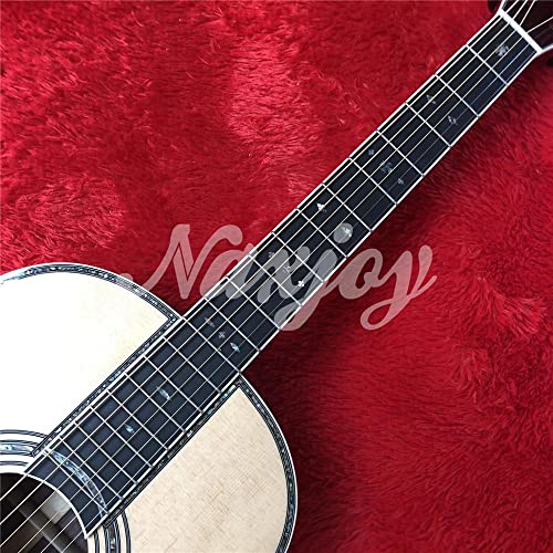 Toutes Les Bois Massif 37,5 Pouces 000 Guitare Acoustique de Style, Toit épineux Solide, Bassin et côtés en Palissandre… - Les Beatles, Paul McCartney, John Lennon, RIngo Starr, George Harrison Toutes Les Bois Massif 37,5 Pouces 000 Guitare Acoustique de Style, Toit épineux Solide, Bassin et côtés en Palissandre… – Image 7