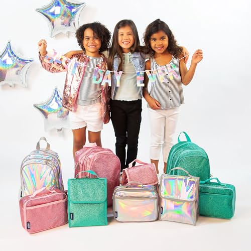 Image of Wildkin 55902 Lunch Bag, One Size, Pink Glitter